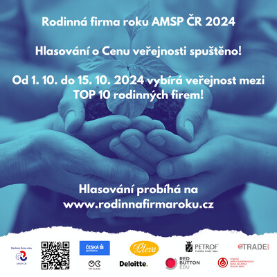  Hlasujte v soutěži Rodinná firma roku AMSP ČR 2024 pro vítěze Ceny veřejnosti