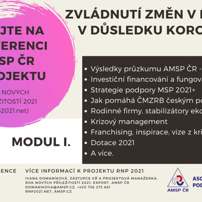 Konference: Zvládnutí změn v podnikání v důsledku koronavirové krize (záznam)