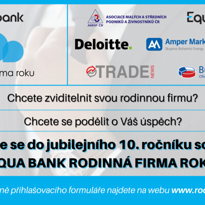 10. ročník soutěže EQUA BANK RODINNÁ FIRMA ROKU