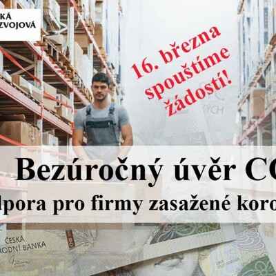 Bezúročný Úvěr COVID pro podnikatele od ČMZRB bude spuštěn už 16. 3. 2020 odpoledne, o 14 dní dříve, než bylo avizováno. Na řadě jsou i OSVČ.